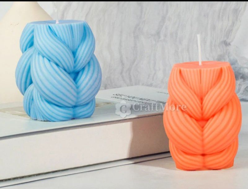 Abstract Yarn Knot Candle